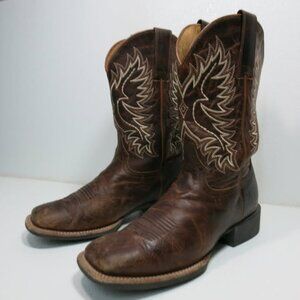 Rank-45 Oil Tanned Thick Leather Western Boots Kicker Footwear Men's 8 M